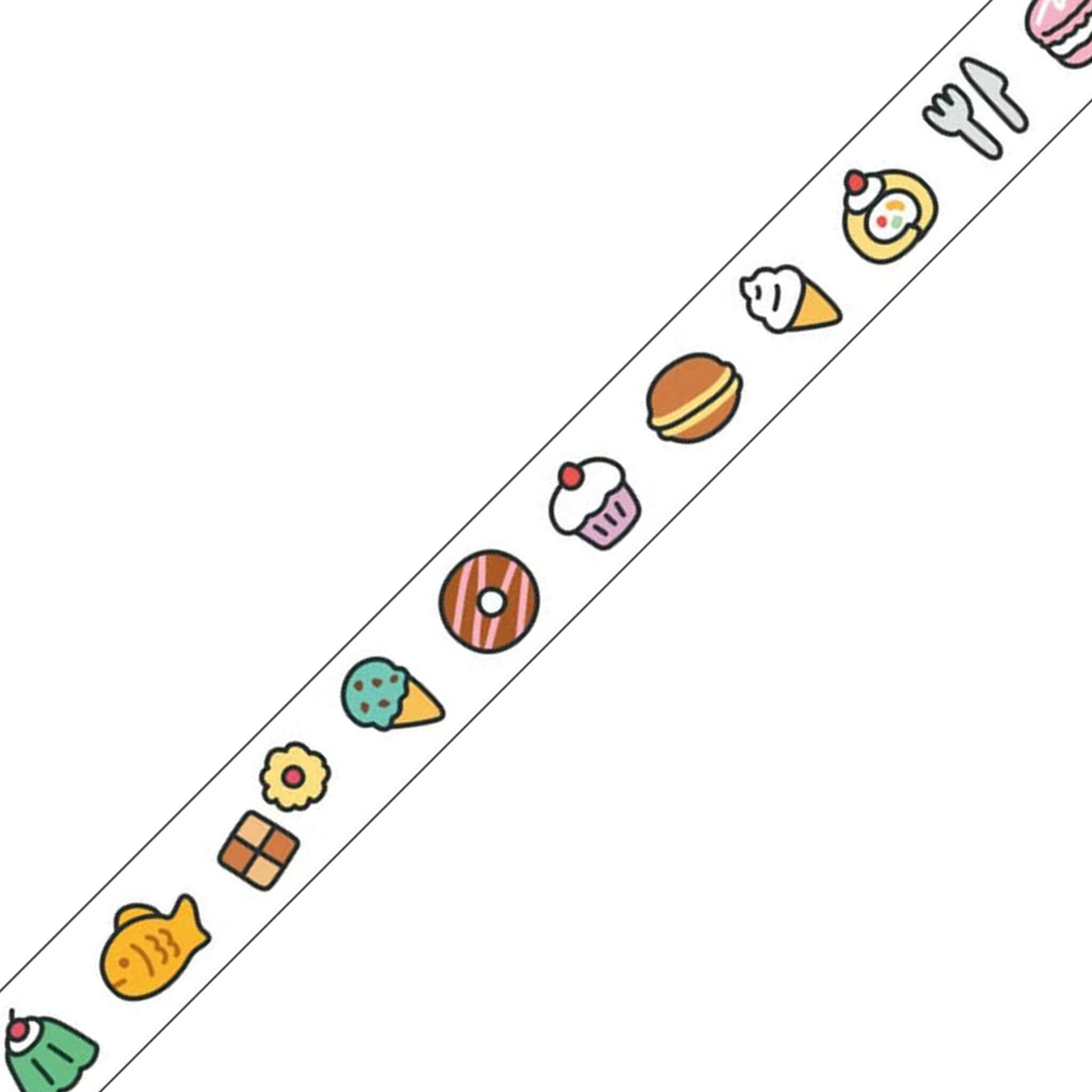 Mind Wave Clear Tape [7mm Width] Pop Icon - Dessert - PET Film Tapes