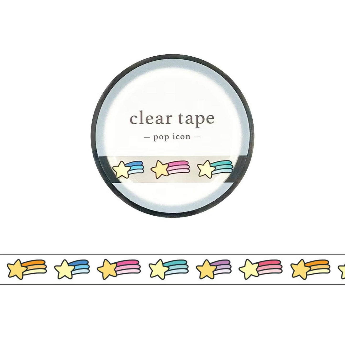 Mind Wave Clear Tape [7mm Width] Pop Icon - Star - PET Film Tapes