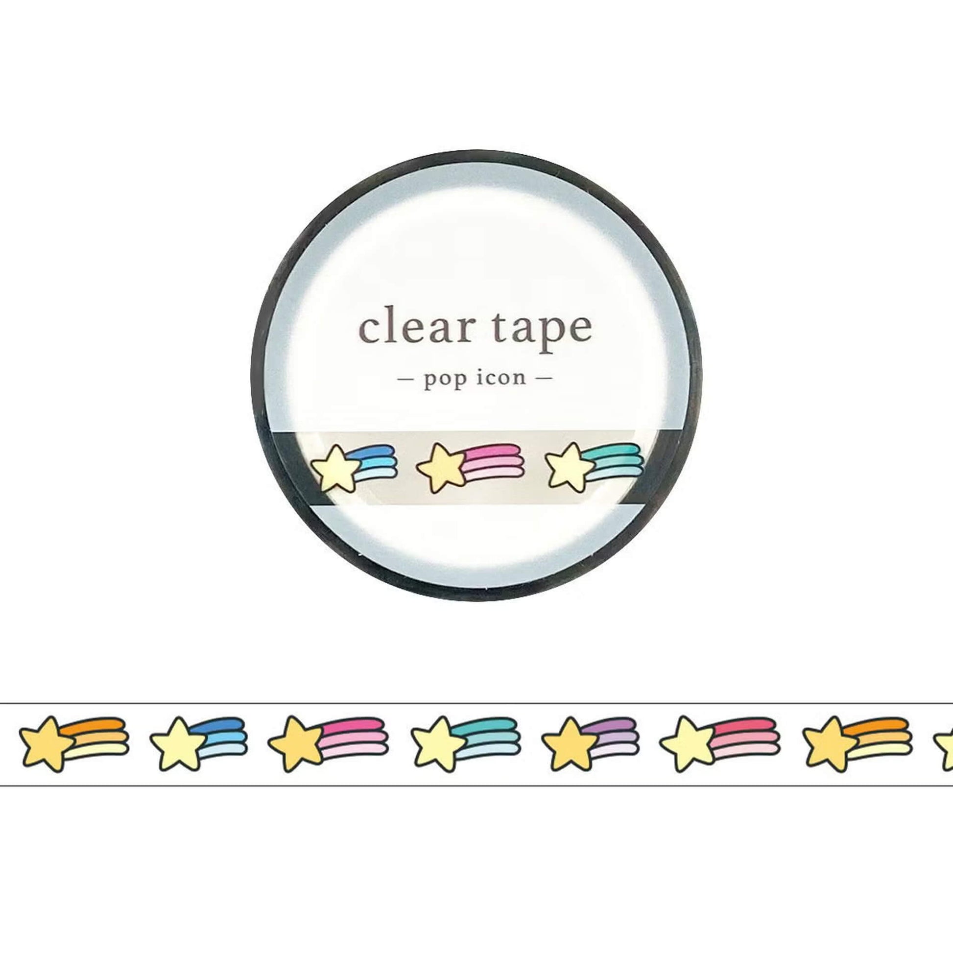 Mind Wave Clear Tape [7mm Width] Pop Icon - Star - PET Film Tapes