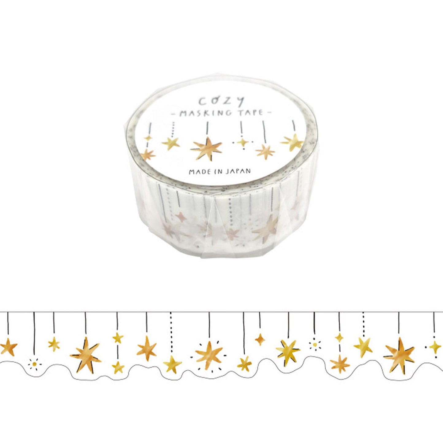 Mind Wave Cozy Collection Die Cut Washi Tape - Star Garland - Washi Tapes