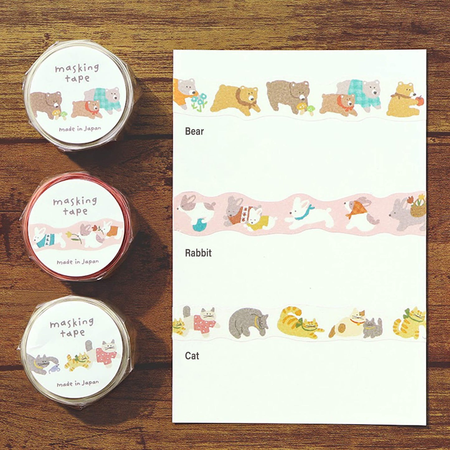 Mind Wave Die Cut Washi Tape - Bear - Washi Tapes