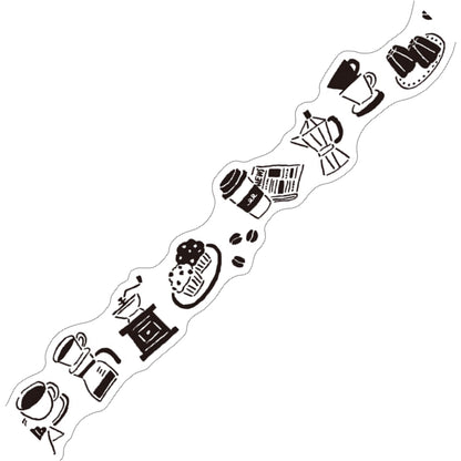 Mind Wave Die Cut Washi Tape Black and White - Breather - Washi Tapes