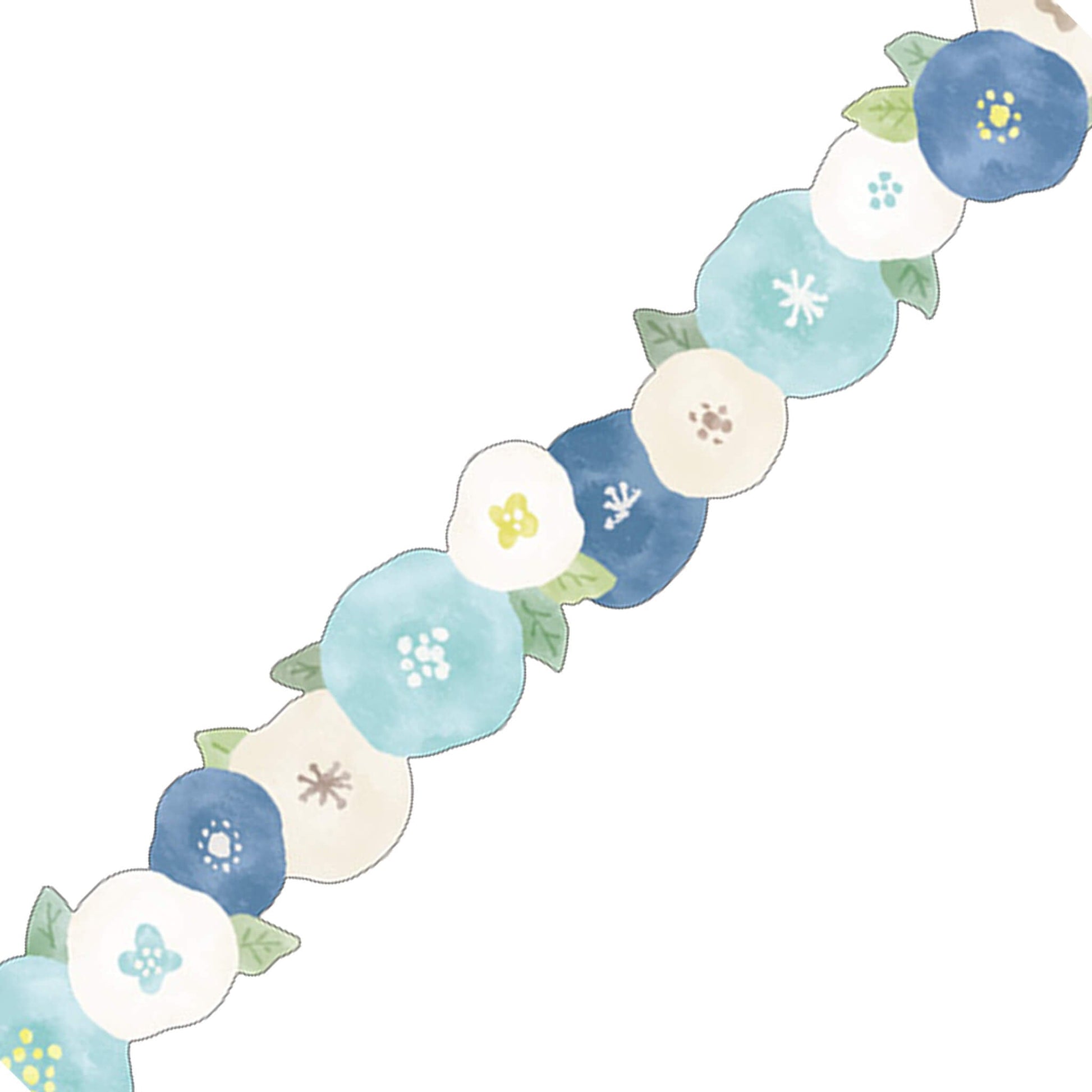 Mind Wave Die Cut Washi Tape - Blue Flower - Washi Tapes