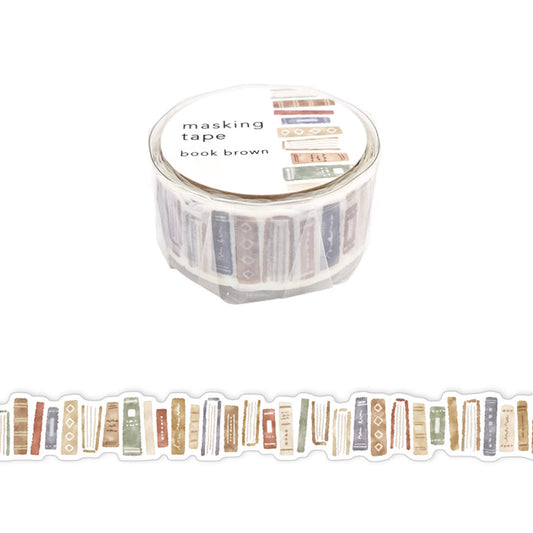 Mind Wave Die Cut Washi Tape - Book Brown - Washi Tapes