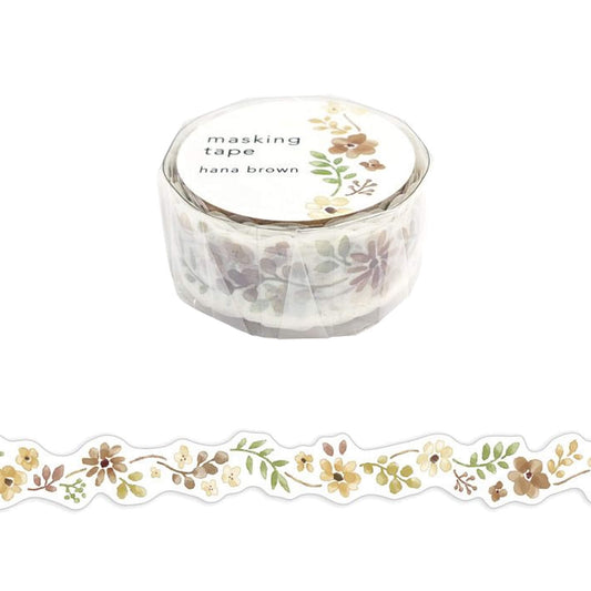 Mind Wave Die Cut Washi Tape - Hana Brown - Washi Tapes