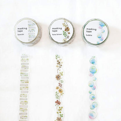 Mind Wave Die Cut Washi Tape - Hana Brown - Washi Tapes