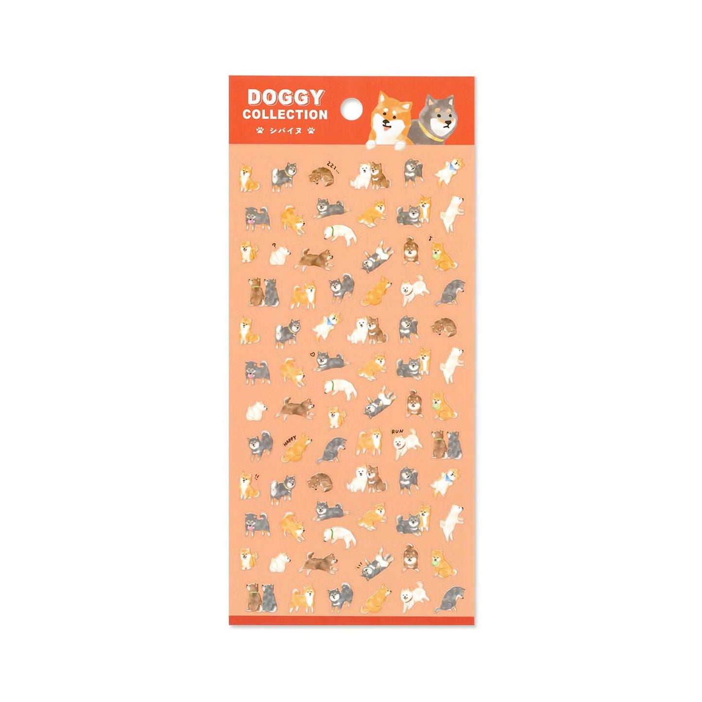 Mind Wave Doggy Collection Sticker Sheet - Shiba Dog - Sticker Sheets