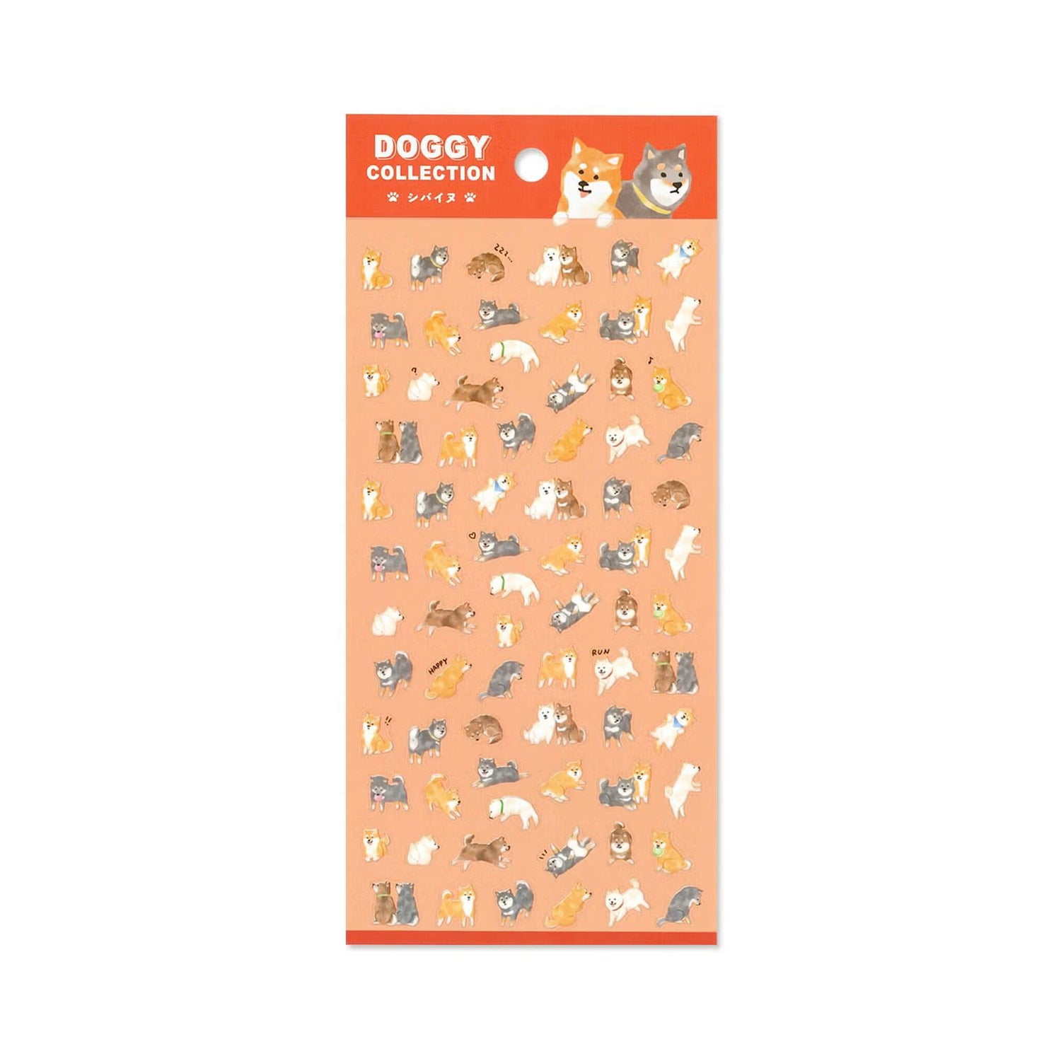 Mind Wave Doggy Collection Sticker Sheet - Shiba Dog - Sticker Sheets