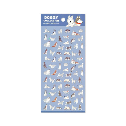 Mind Wave Doggy Collection Sticker Sheet - Siberian Husky - Sticker Sheets