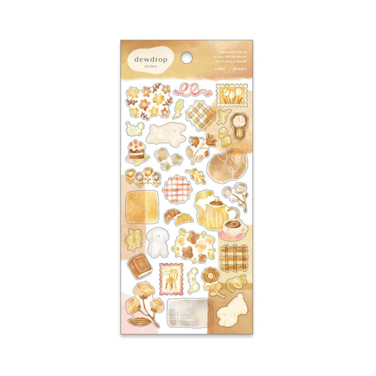 Mind Wave Dwedrop Sticker - Brown - Sticker Sheets