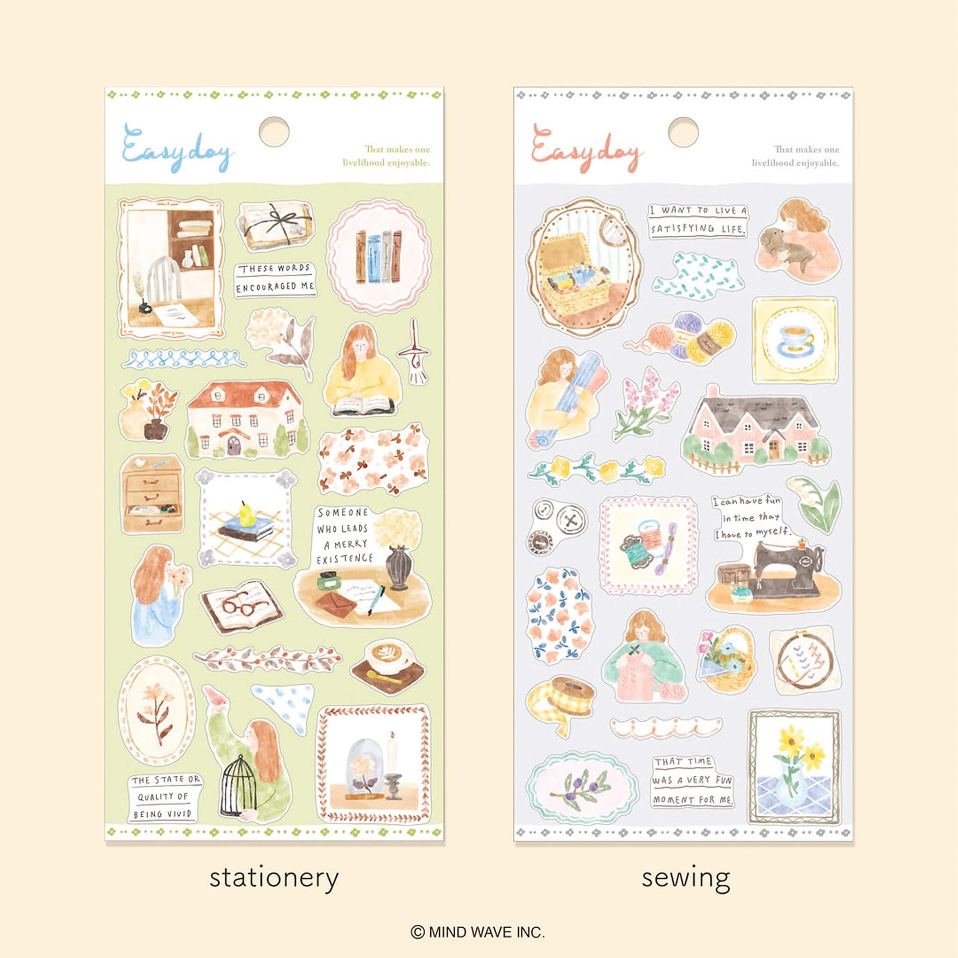 Mind Wave Easy Day Sticker - Sewing - Sticker Sheets