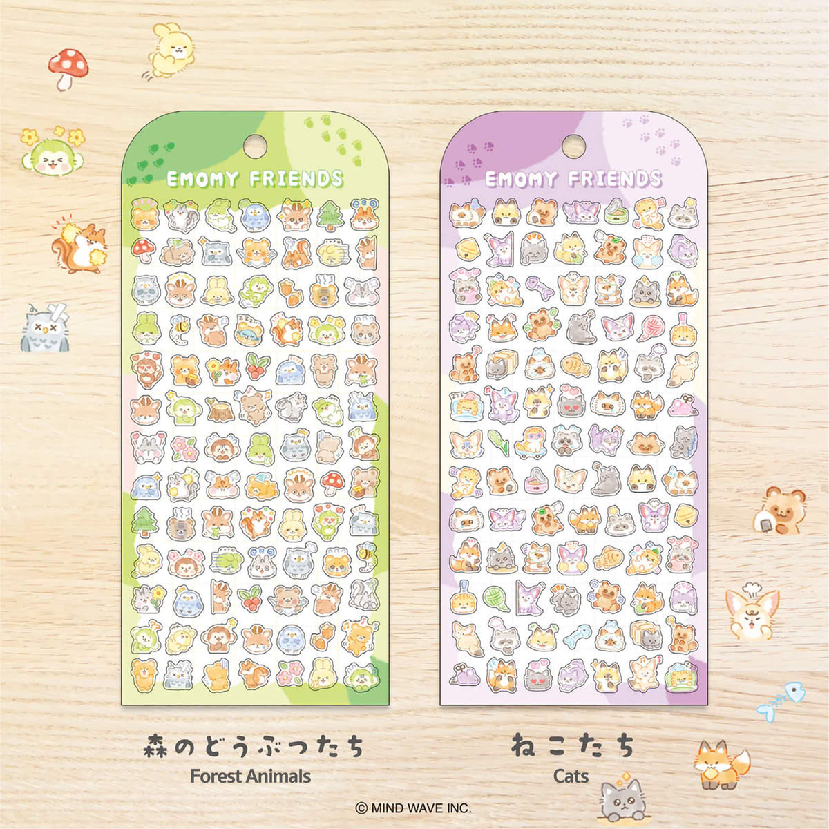 Mind Wave Emomy Friends Sticker - Forest Animals - Sticker Sheets