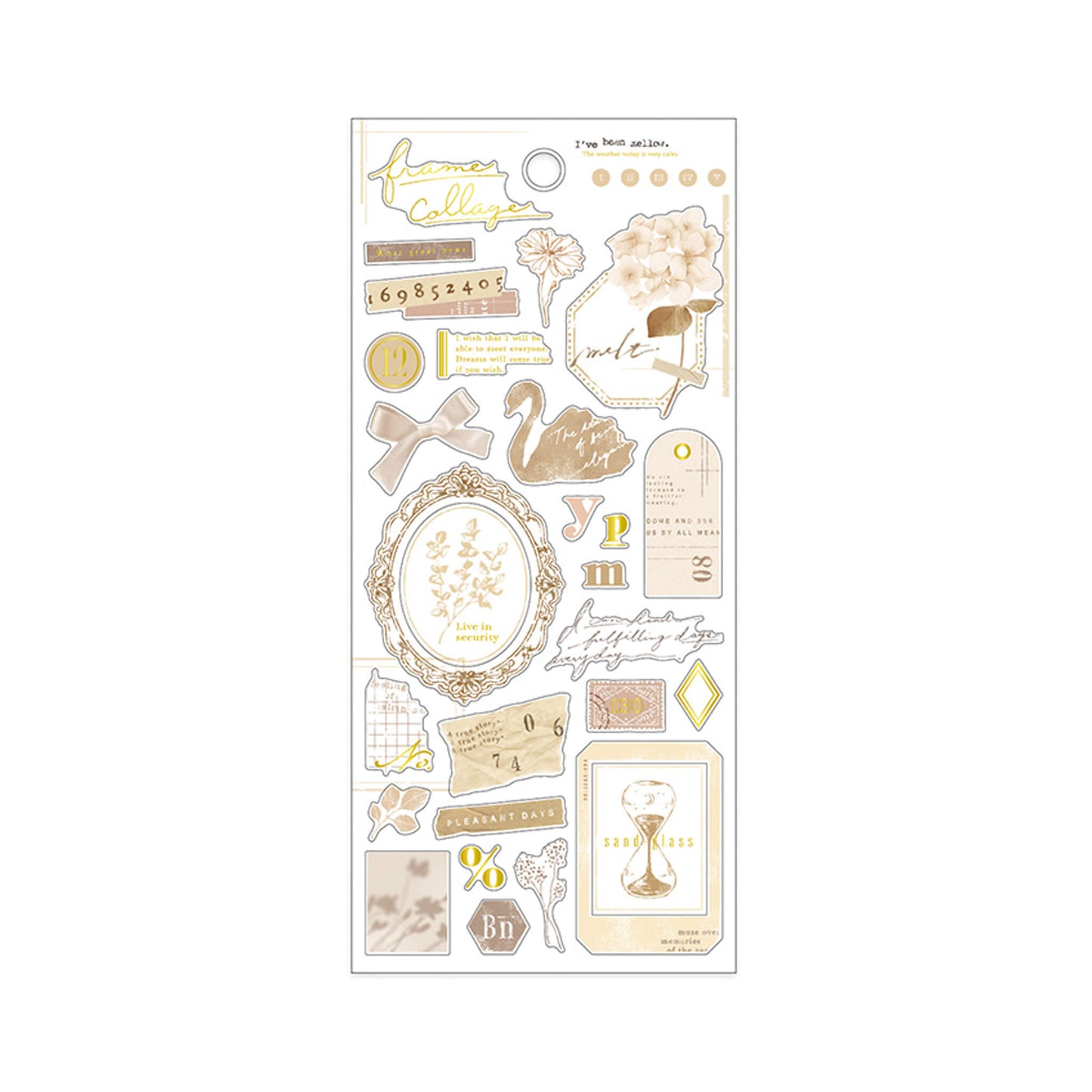 Mind Wave Frame Collage Sticker Sheet - Beige - Sticker Sheets