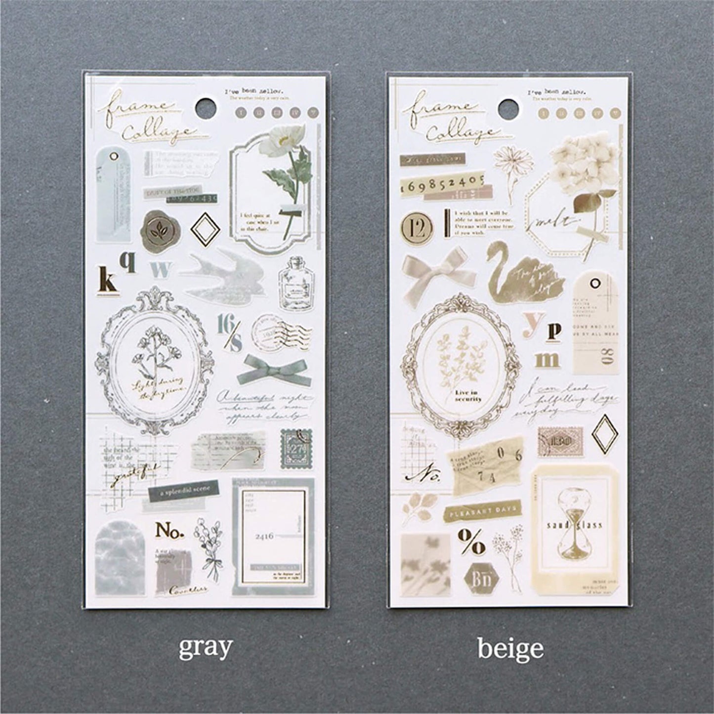 Mind Wave Frame Collage Sticker Sheet - Beige - Sticker Sheets