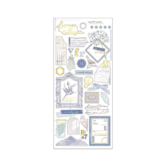 Mind Wave Frame Collage Sticker Sheet - Blue - Sticker Sheets