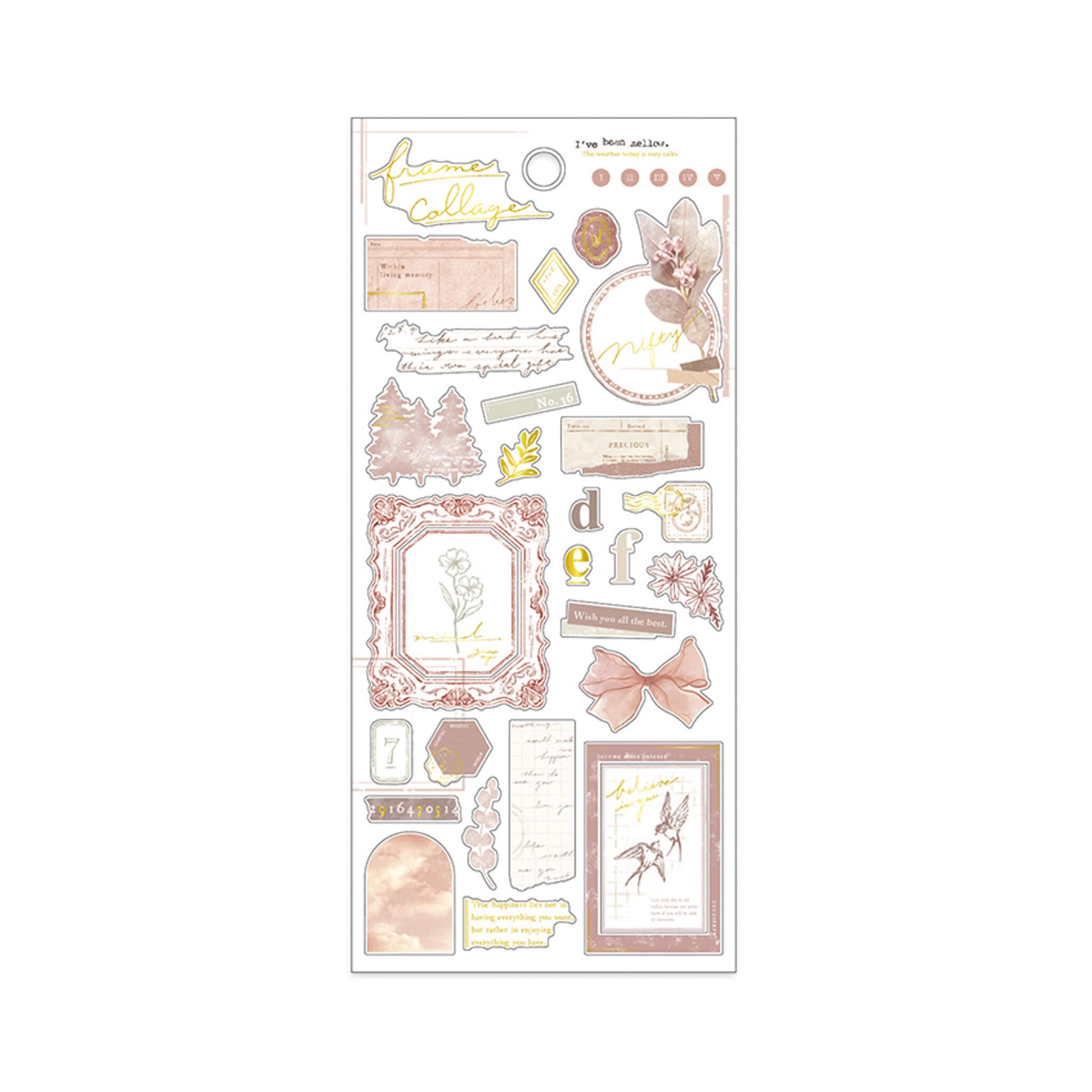 Mind Wave Frame Collage Sticker Sheet - Brown - Sticker Sheets