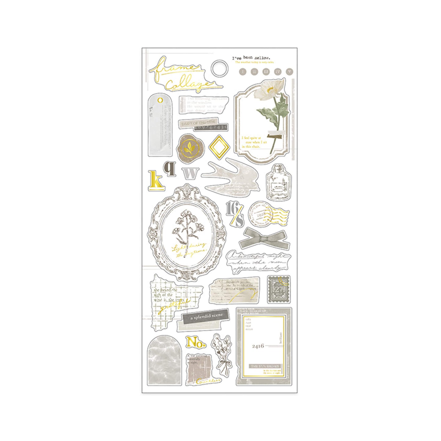 Mind Wave Frame Collage Sticker Sheet - Gray - Sticker Sheets