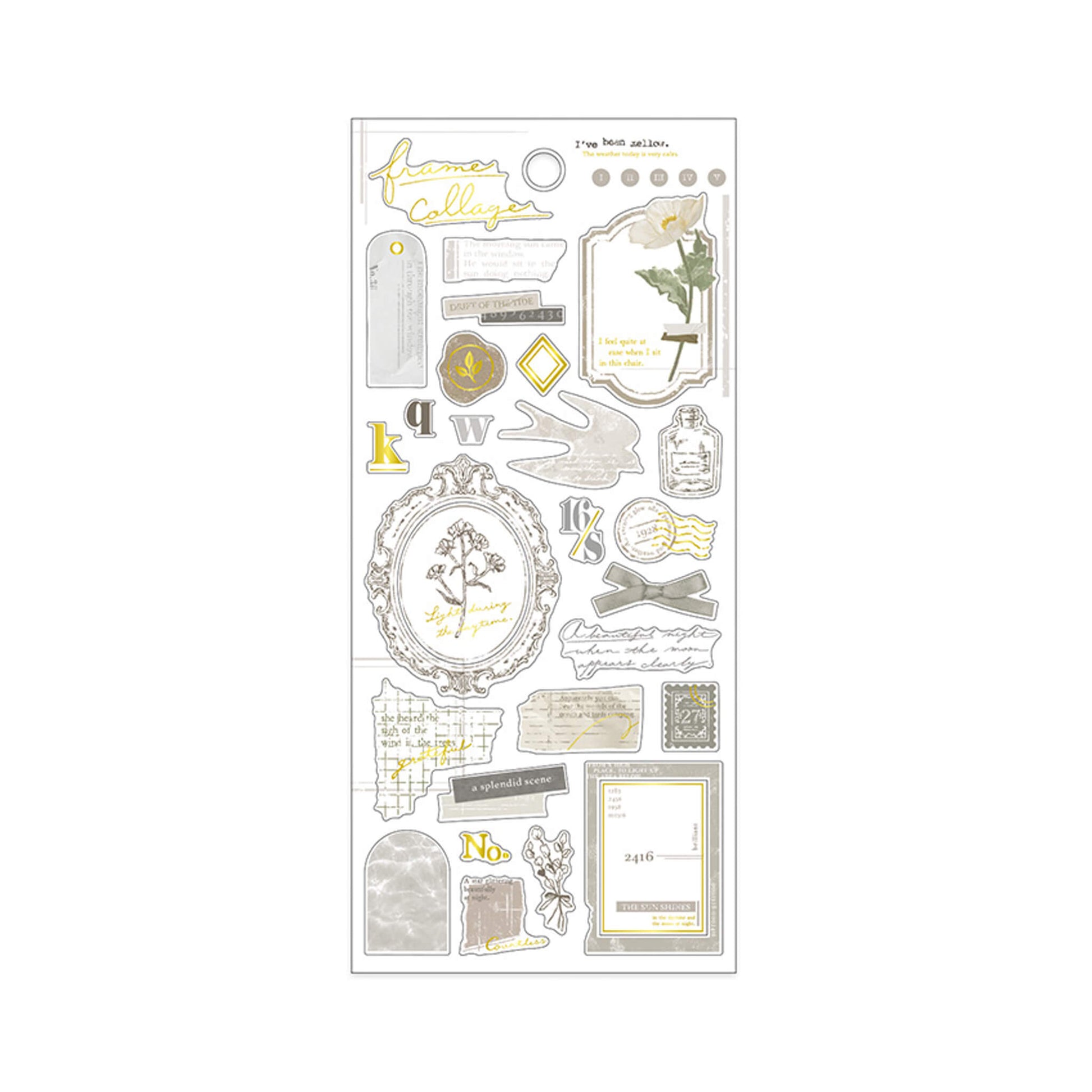 Mind Wave Frame Collage Sticker Sheet - Gray - Sticker Sheets