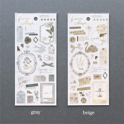 Mind Wave Frame Collage Sticker Sheet - Gray - Sticker Sheets