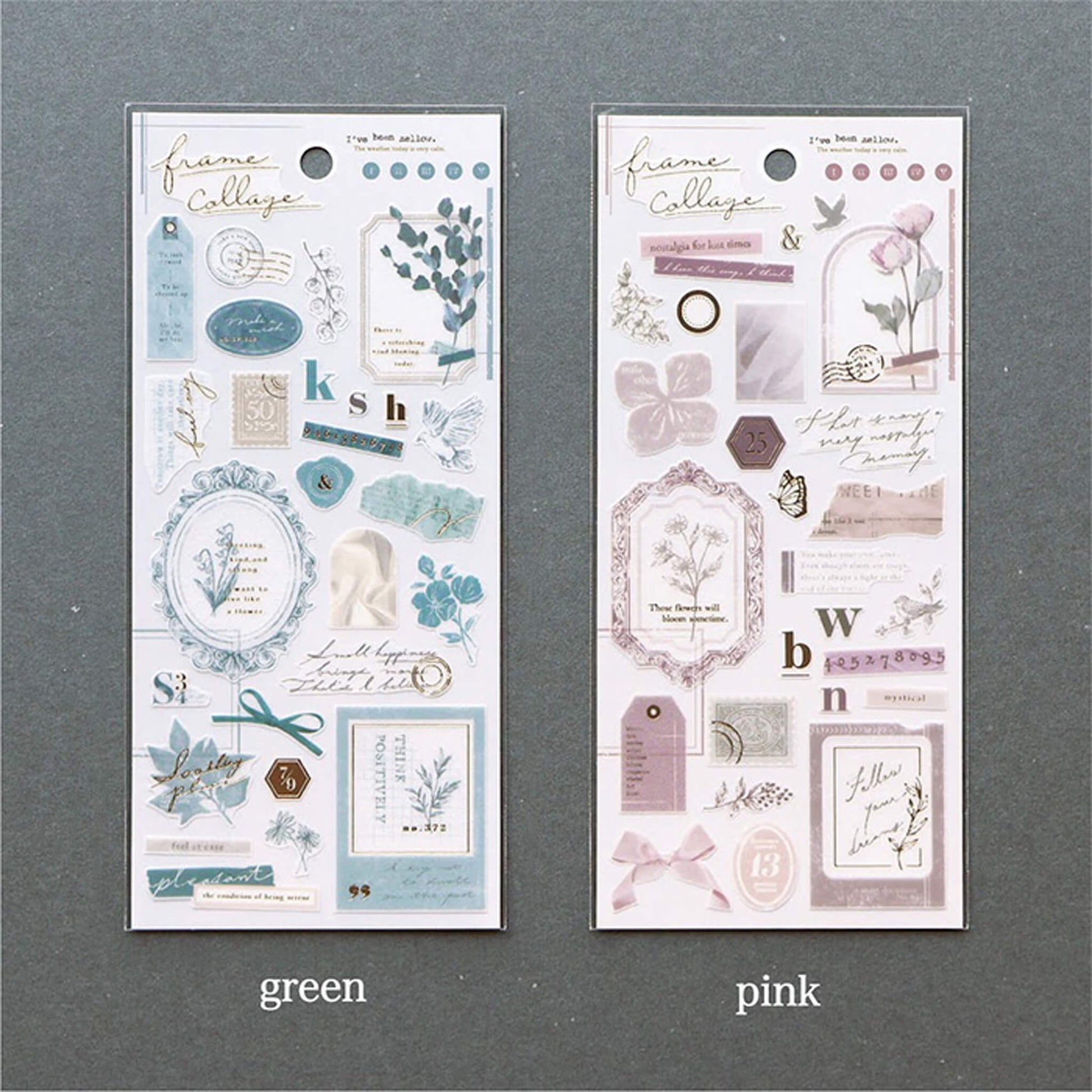 Mind Wave Frame Collage Sticker Sheet - Green - Sticker Sheets