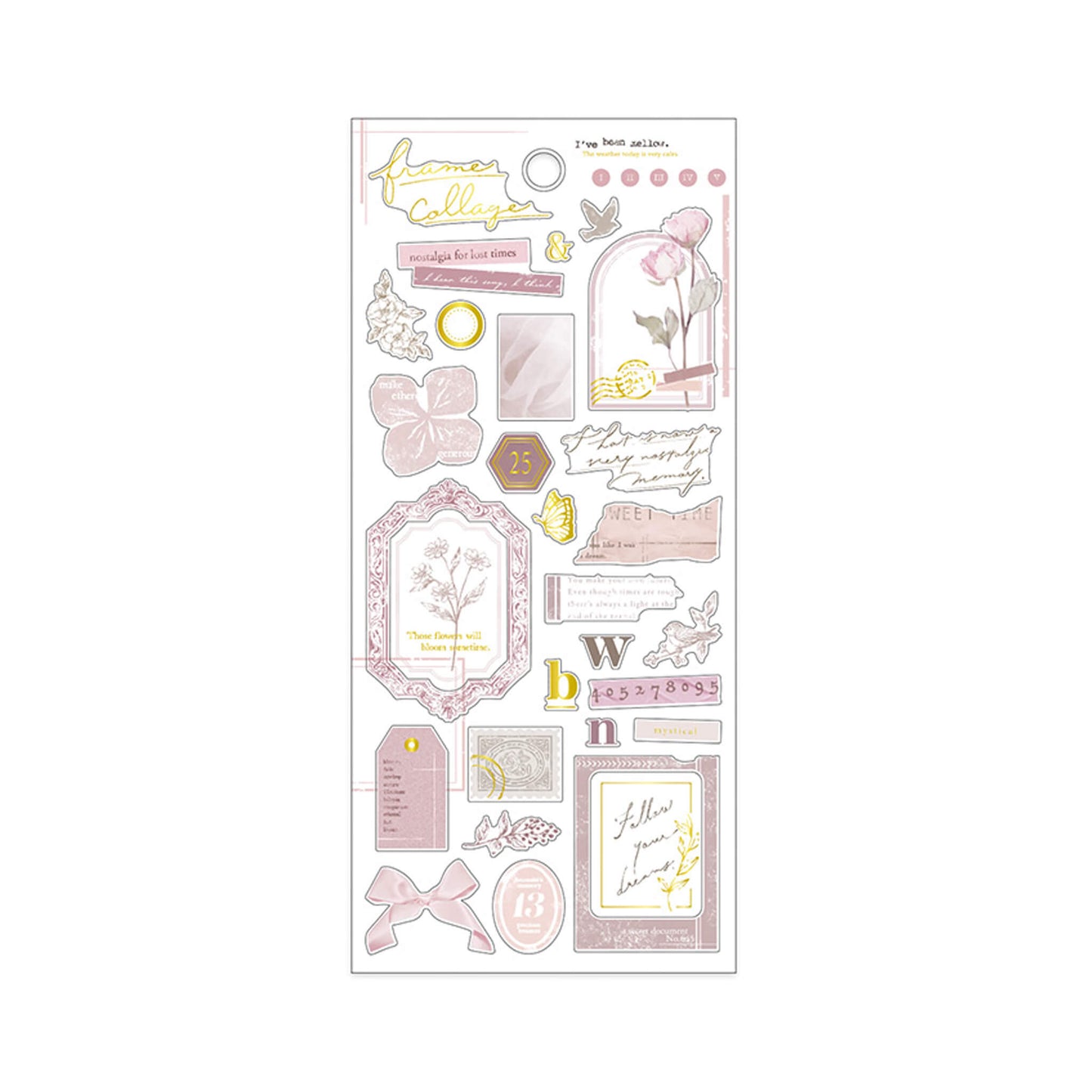 Mind Wave Frame Collage Sticker Sheet - Pink - Sticker Sheets