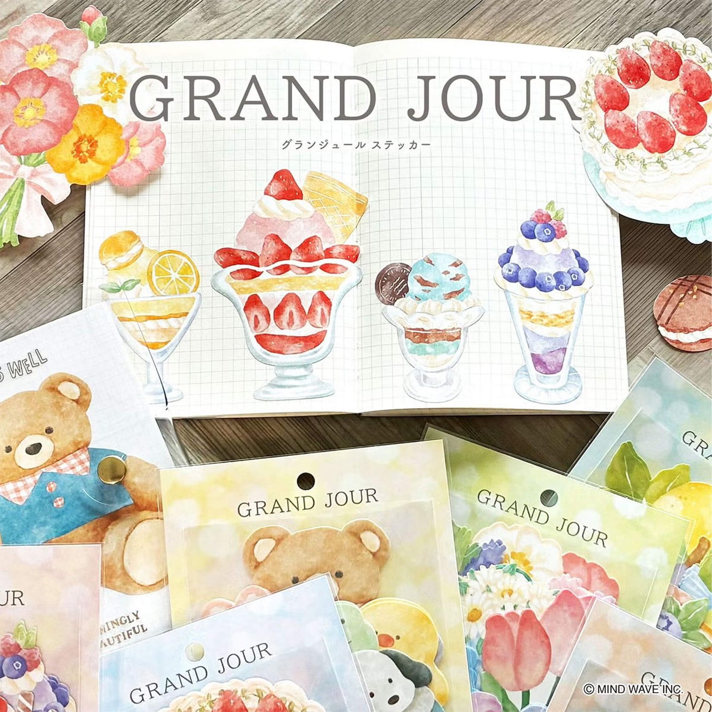 Mind Wave Grand Jour Flake Sticker - Flower - Flake Stickers