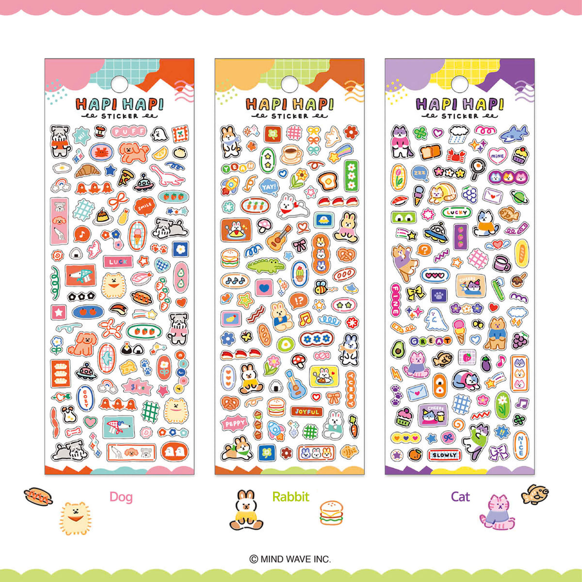 Mind Wave HAPI HAPI Sticker - White Bear - Sticker Sheets
