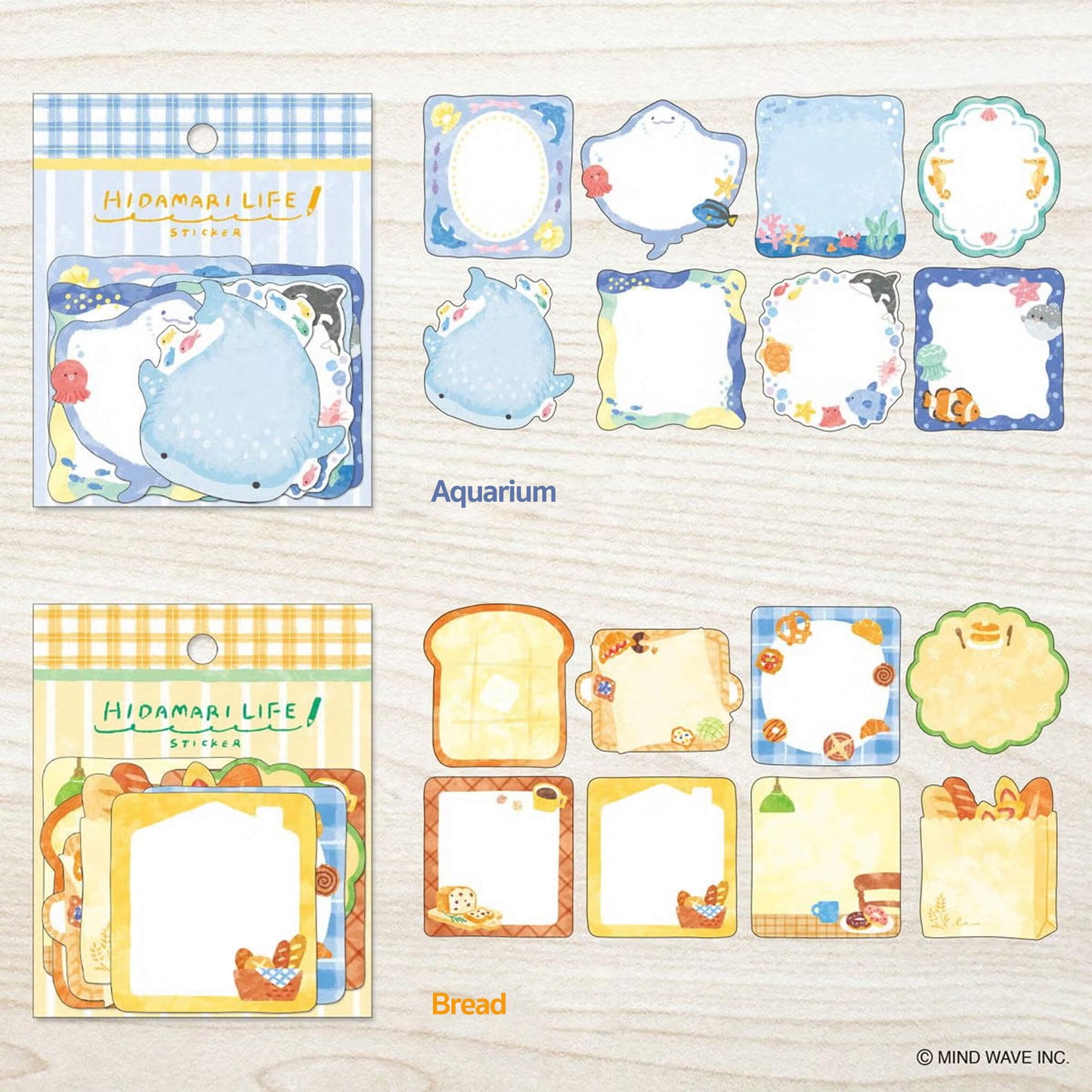 Mind Wave Hidamari Life Writable Sticker - Aquarium - Flake Stickers