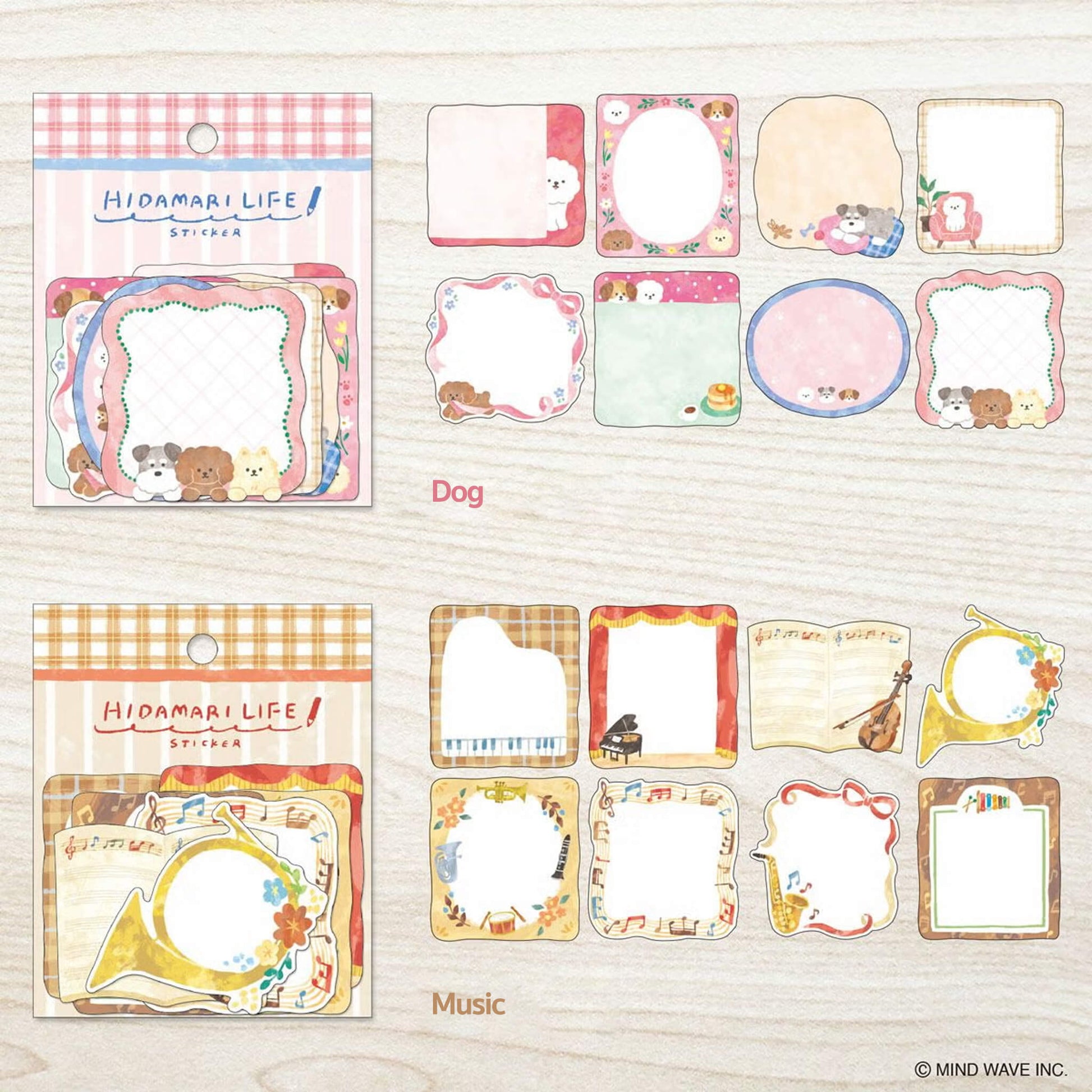 Mind Wave Hidamari Life Writable Sticker - Cat - Flake Stickers