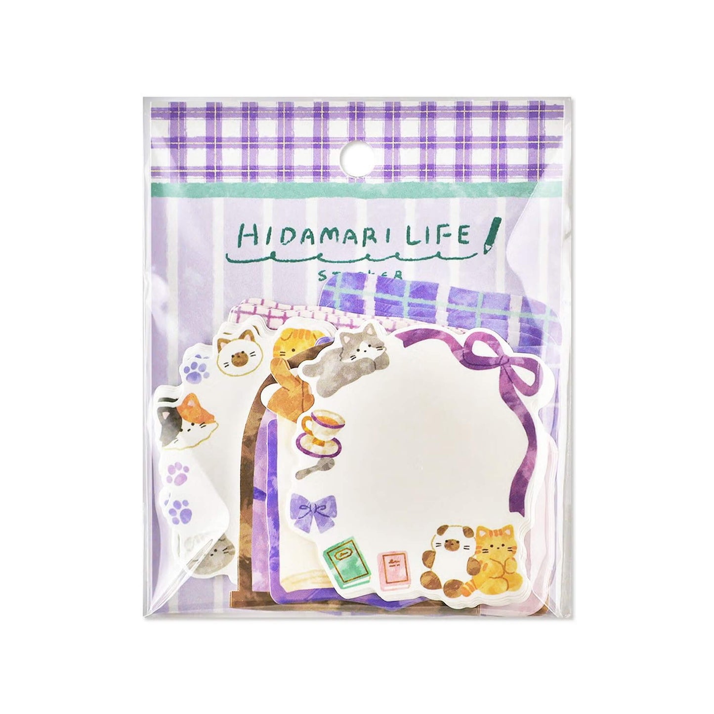 Mind Wave Hidamari Life Writable Sticker - Cat - Flake Stickers