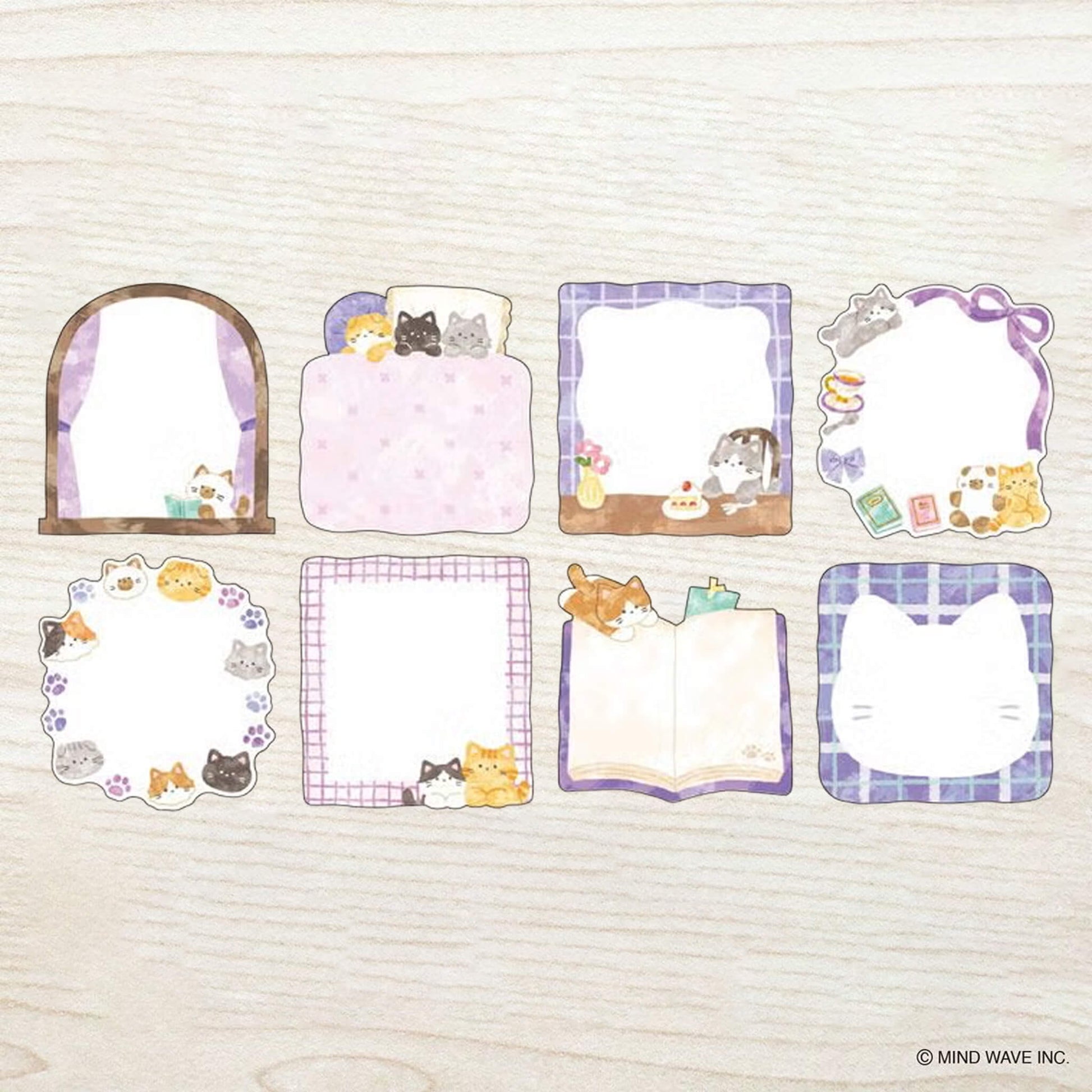 Mind Wave Hidamari Life Writable Sticker - Cat - Flake Stickers