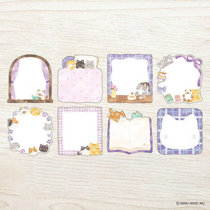Mind Wave Hidamari Life Writable Sticker - Cat - Flake Stickers