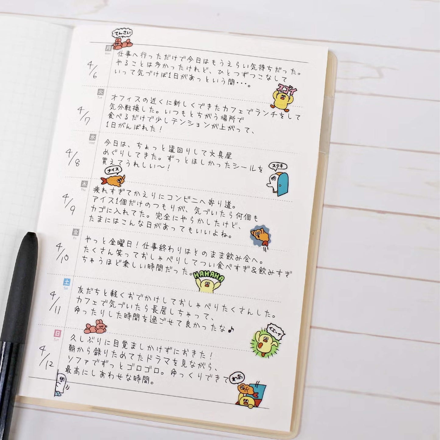 Mind Wave Hitokoto Reaction Sticker Sheet - Chicks - Sticker Sheets