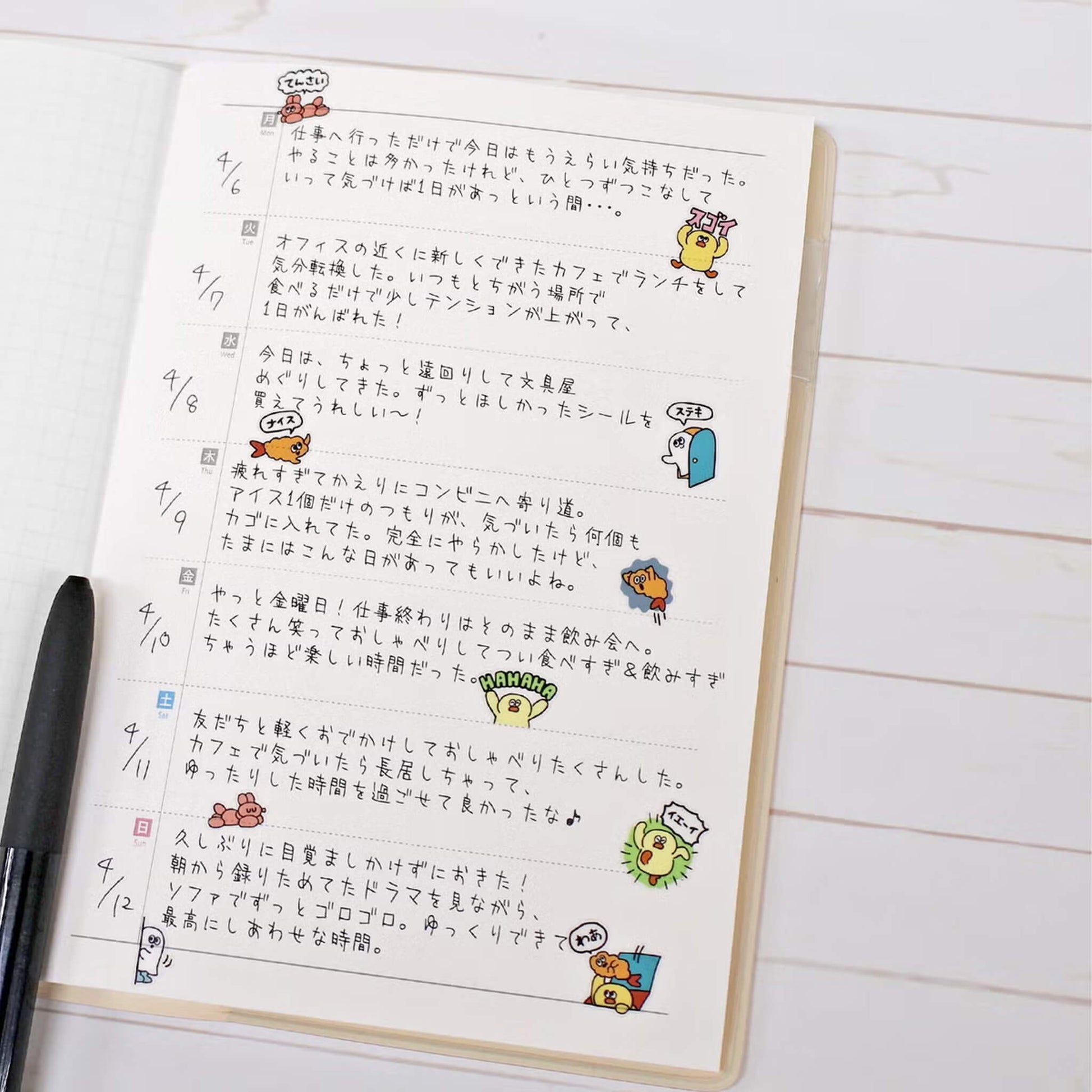 Mind Wave Hitokoto Reaction Sticker Sheet - Chicks - Sticker Sheets