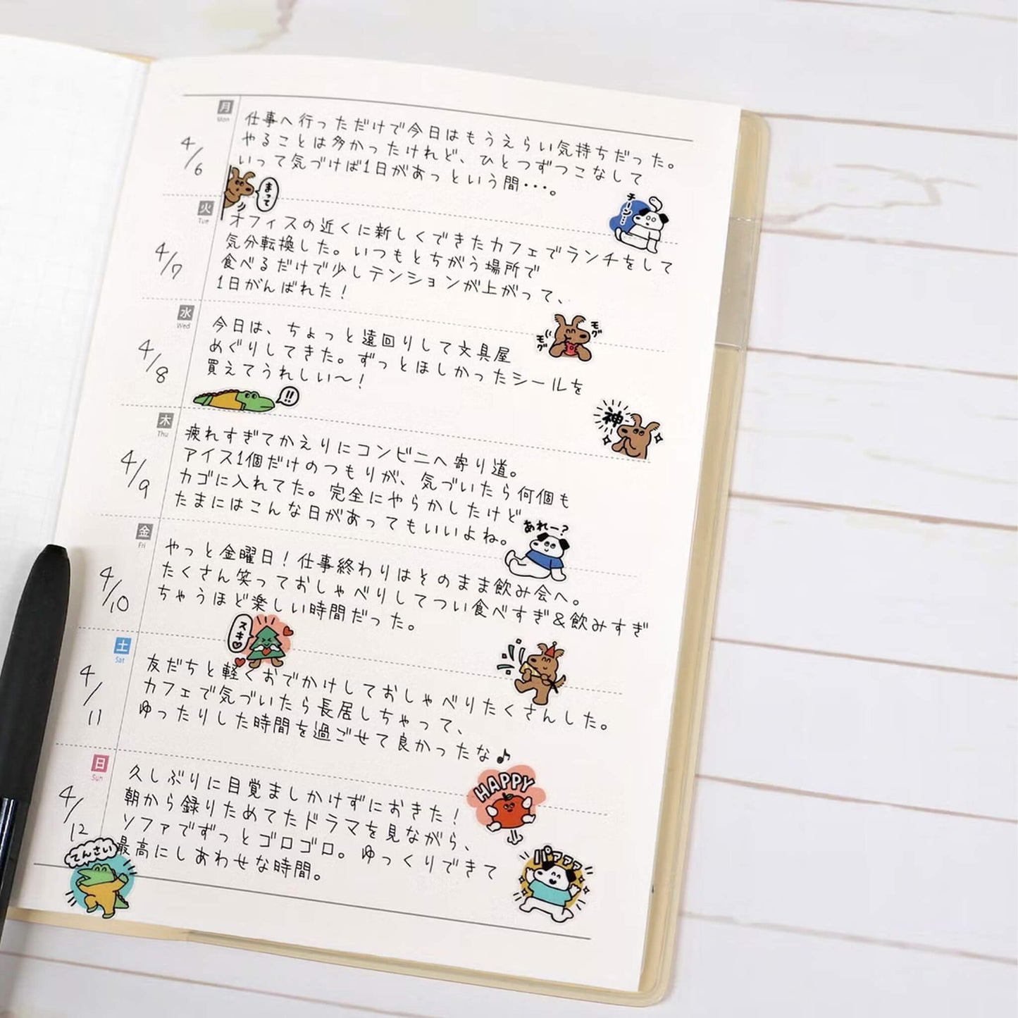 Mind Wave Hitokoto Reaction Sticker Sheet - Dogs - Sticker Sheets
