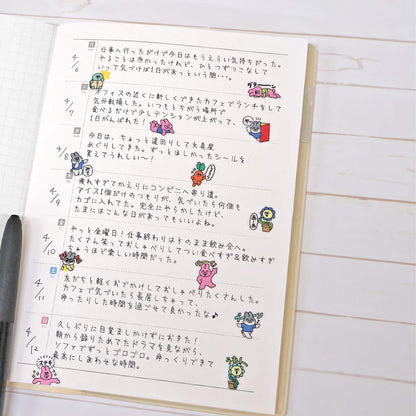 Mind Wave Hitokoto Reaction Sticker Sheet - Rabbits - Sticker Sheets
