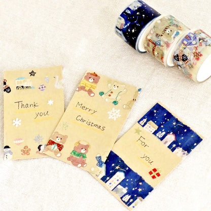 Mind Wave Hokkori Life Foil Clear Tape - Bear - PET Film Tapes