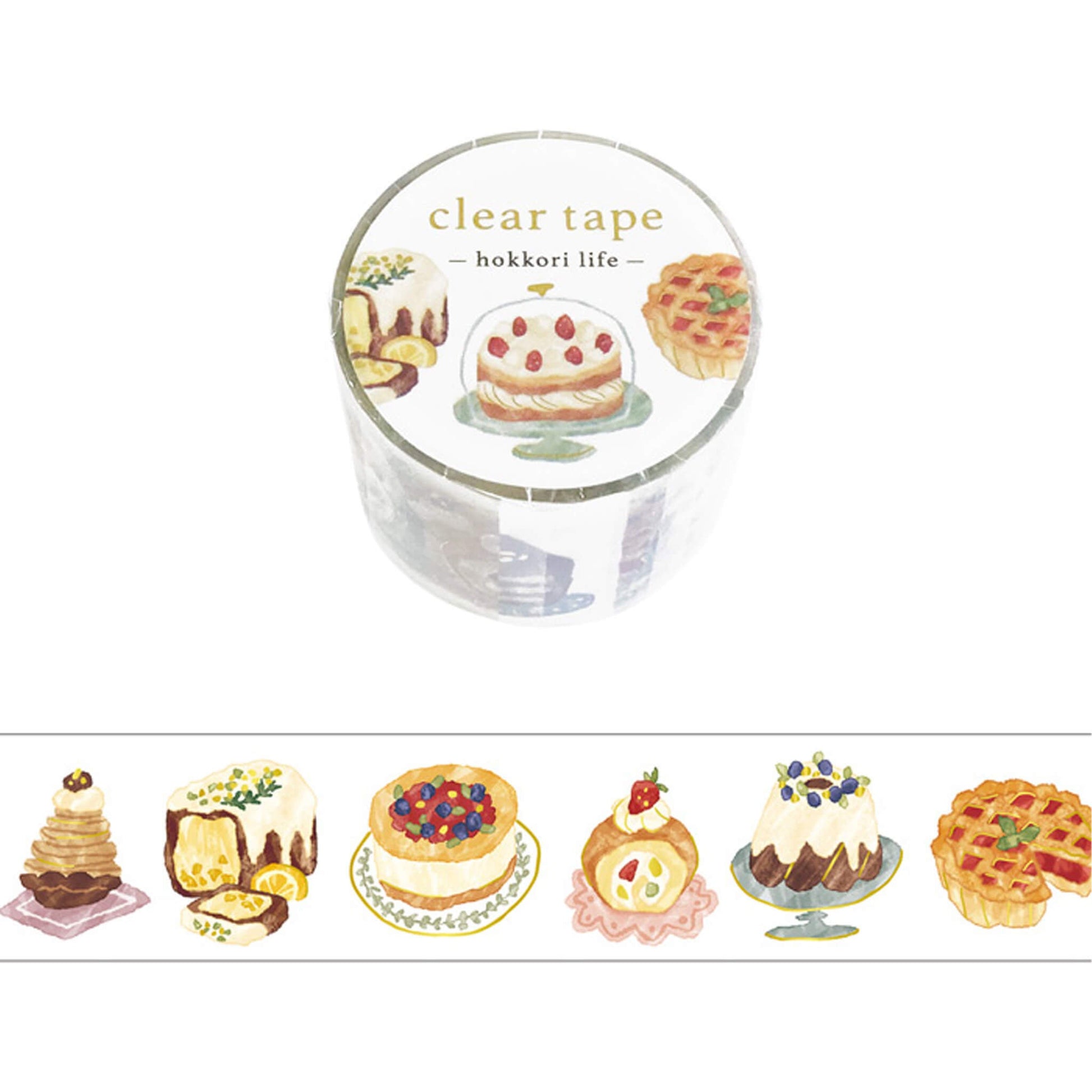 Mind Wave Hokkori Life Foil Clear Tape - Cake - Washi Tapes