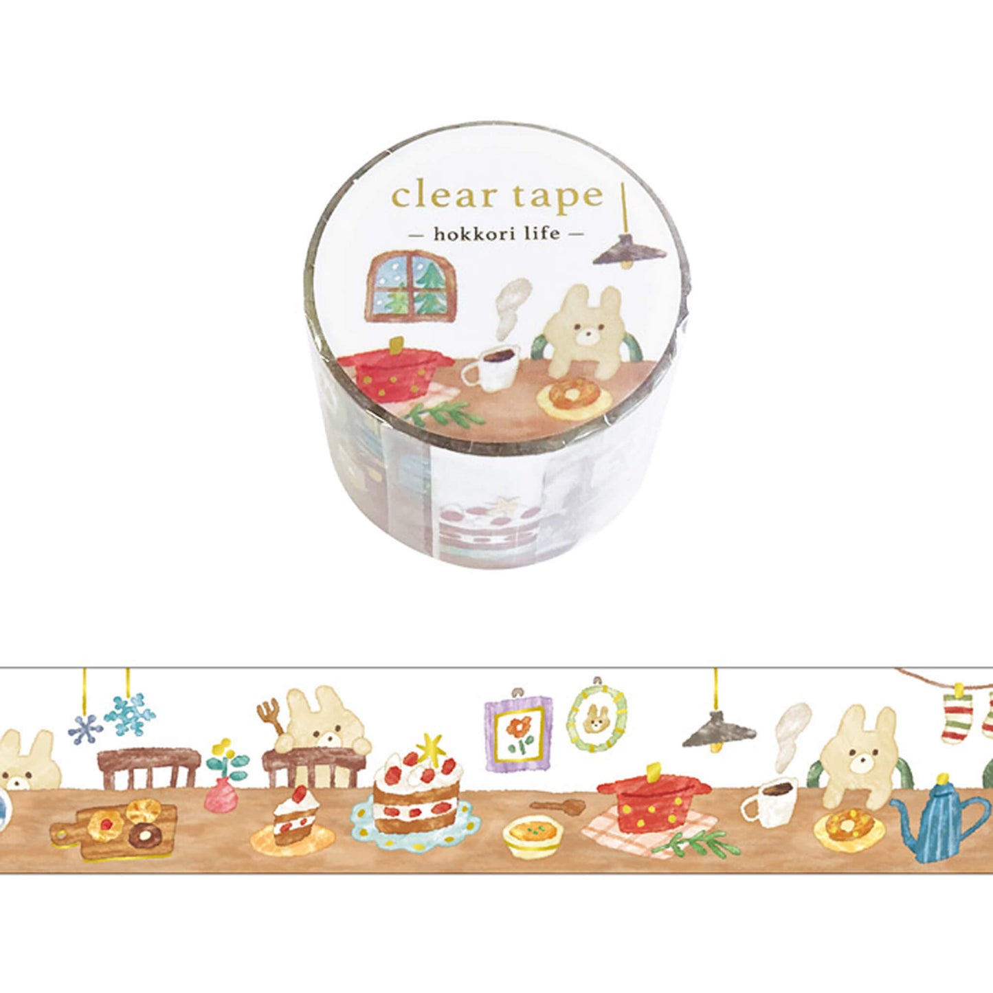 Mind Wave Hokkori Life Foil Clear Tape - My Home - Washi Tapes