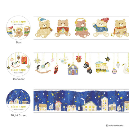 Mind Wave Hokkori Life Foil Clear Tape - Snowman - PET Film Tapes