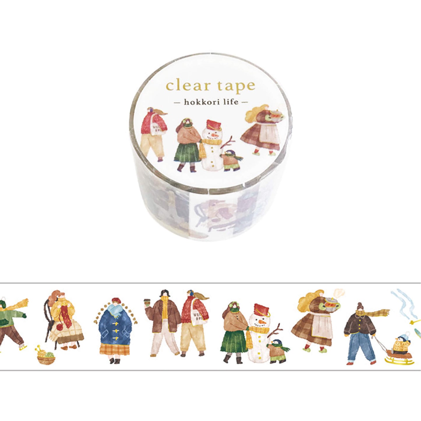 Mind Wave Hokkori Life Foil Clear Tape - Winter Outfits - Washi Tapes