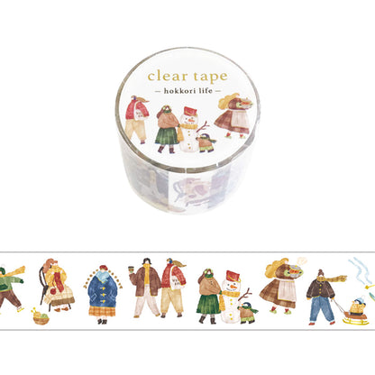 Mind Wave Hokkori Life Foil Clear Tape - Winter Outfits - Washi Tapes