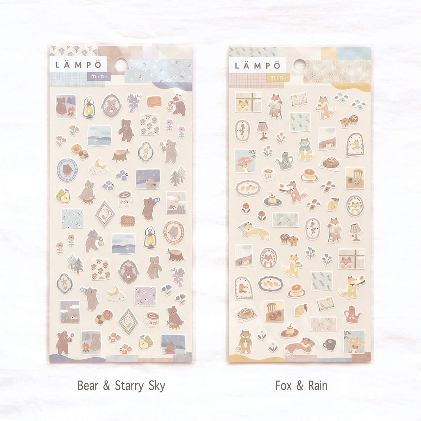 Mind Wave Lämpö Mini Sticker Sheet - Bear & Starry Sky - Sticker Sheets