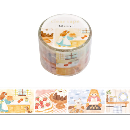 Mind Wave Lil Story Foil Clear Tape - Baking Scene - PET Film Tapes