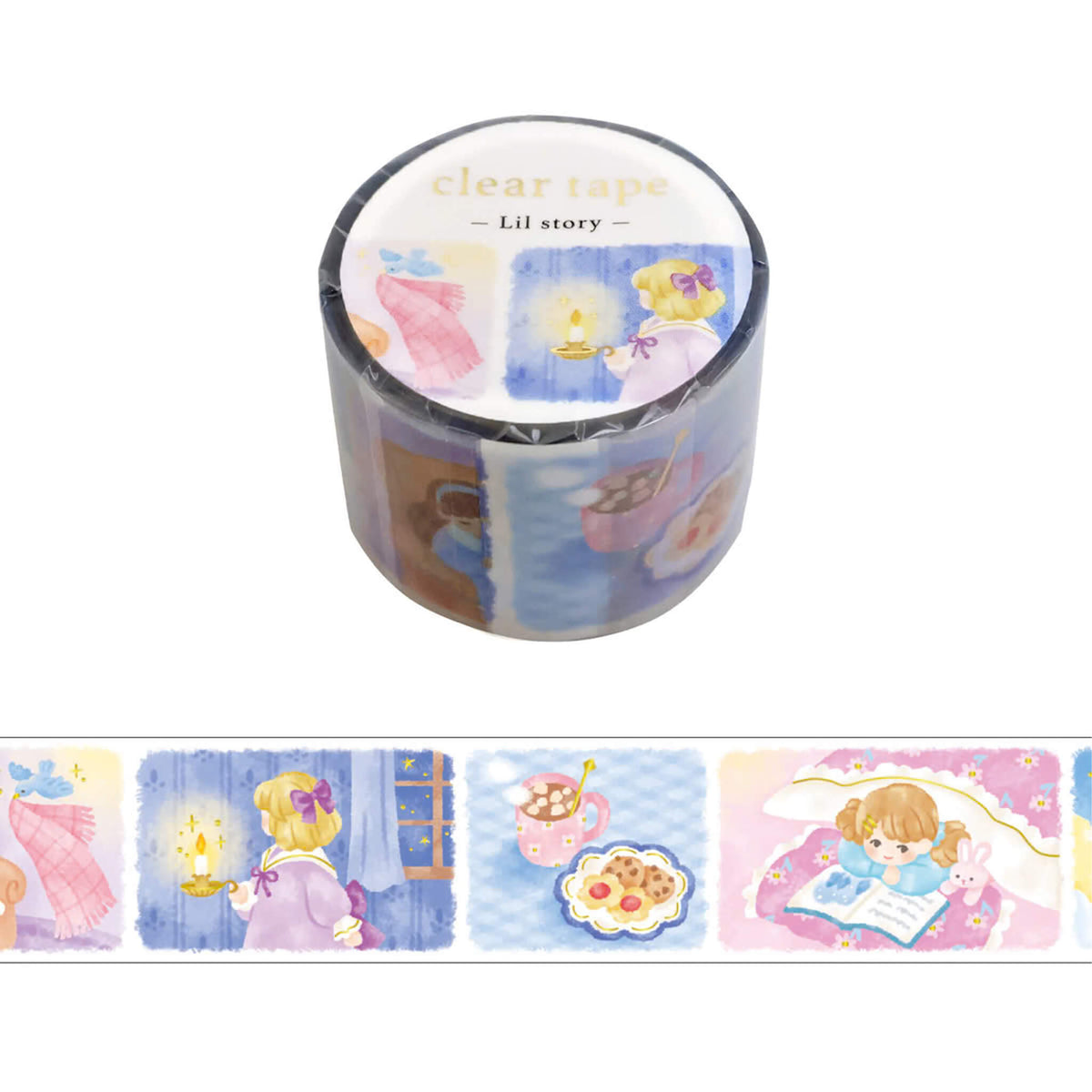 Mind Wave Lil Story Foil Clear Tape - Midnight Scene - PET Film Tapes