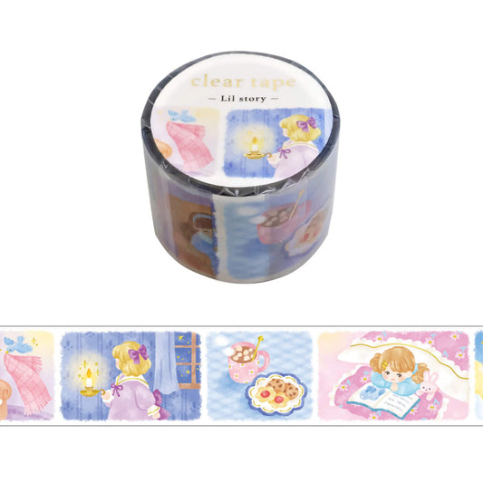 Mind Wave Lil Story Foil Clear Tape - Midnight Scene - PET Film Tapes
