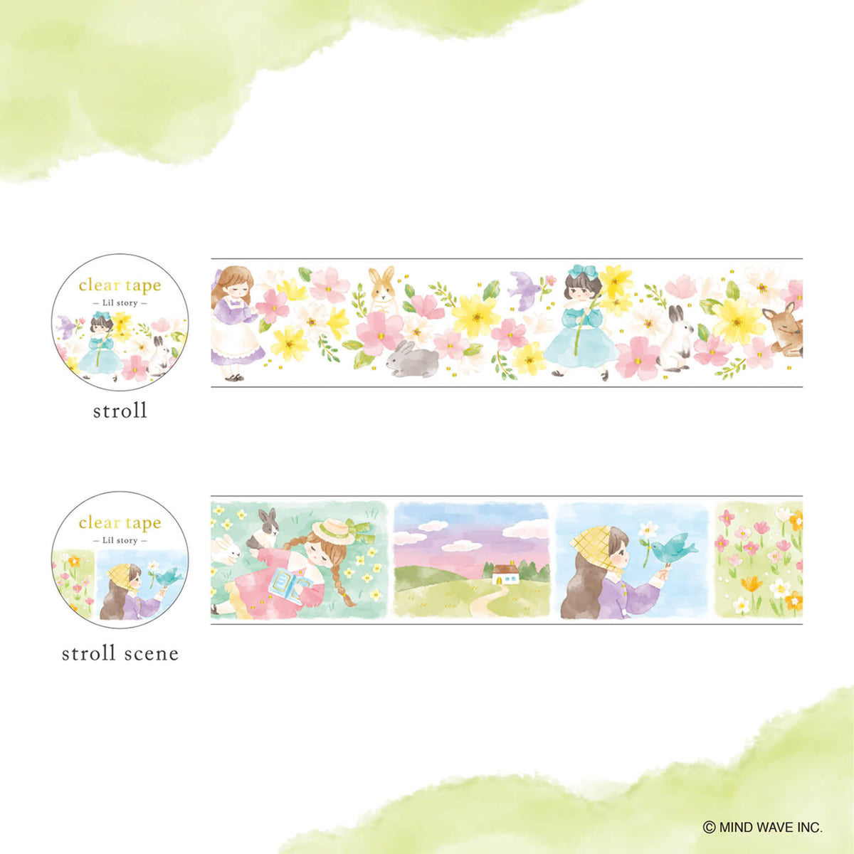 Mind Wave Lil Story Foil Clear Tape - Stroll Scene - PET Film Tapes