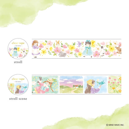 Mind Wave Lil Story Foil Clear Tape - Stroll Scene - PET Film Tapes