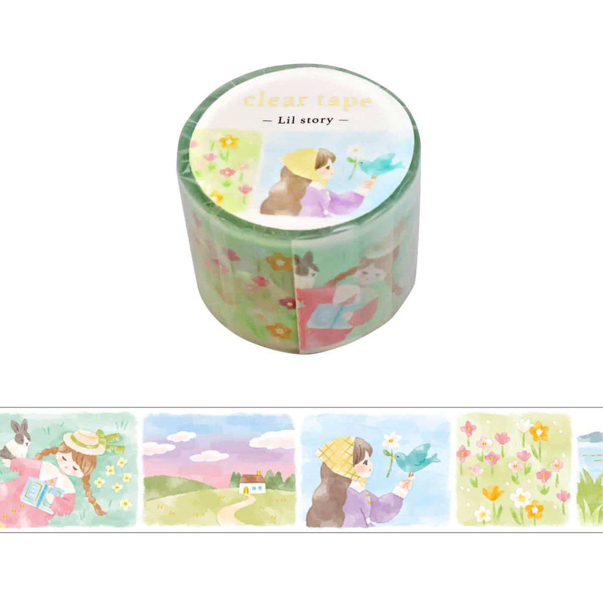 Mind Wave Lil Story Foil Clear Tape - Stroll Scene - PET Film Tapes