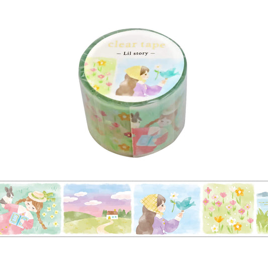 Mind Wave Lil Story Foil Clear Tape - Stroll Scene - PET Film Tapes